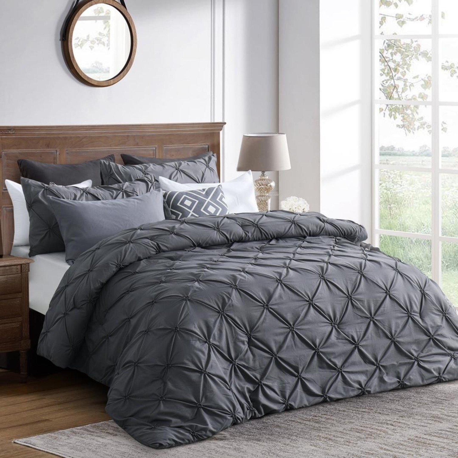 Luxury grey bedding